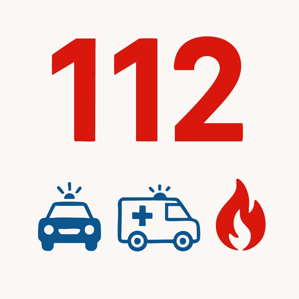 Bel 112 in noodgevallen en bereik politie, ambulance of brandweer